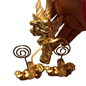 Gold Plated Angel Babies Christmas ornaments Decor